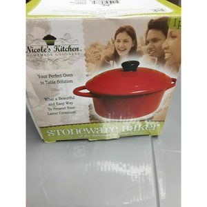 Nicole's Kitchen Homemade Goodness Stoneware Baker NEW